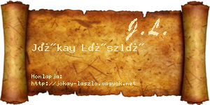 Jókay László névjegykártya